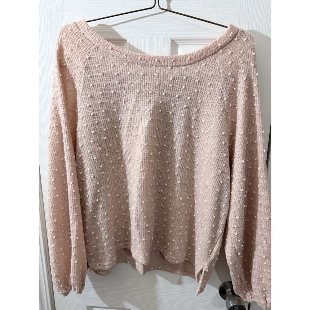 NWT‎ Blu Pepper Women's Top-Textured Dots-Size Large